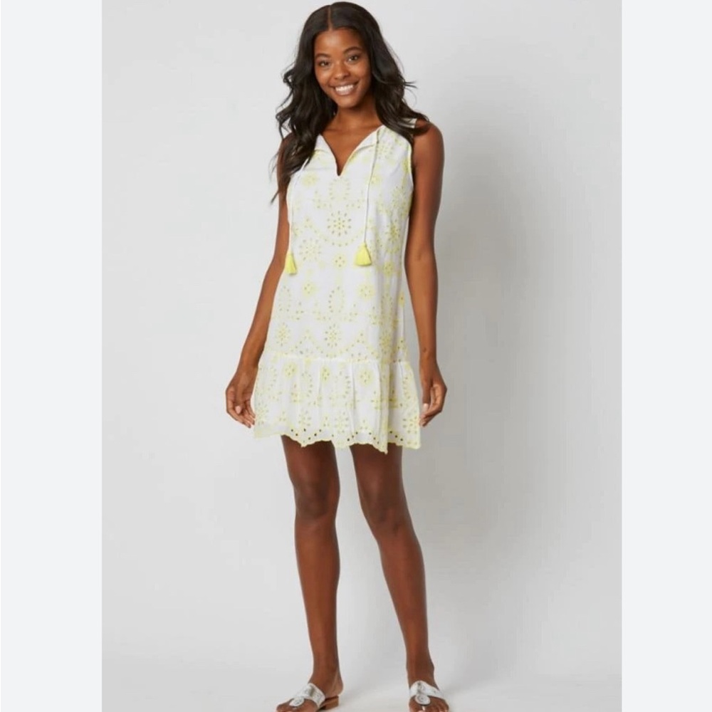 Sail to Sable SLEEVELESS RUFFLE HEM DRESS